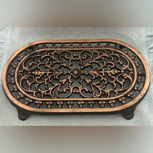 Beautiful heavy trivet 9.75" long and about a half inch tall